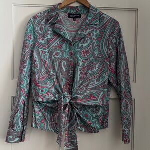 Jones New York Multicolor Paisley Button Down Shirt